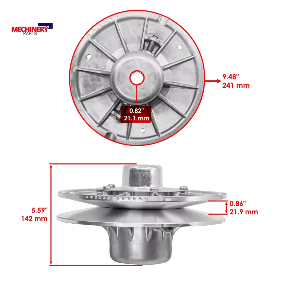 Вариатор ведомый Rider Lab для Polaris RZR 570 1323038 1323070 1323119