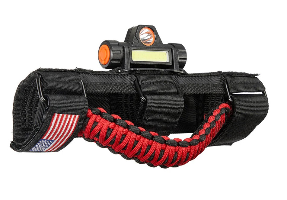 Ручка в кабину универсальная с фонариком Kemimoto B0801-03101RD