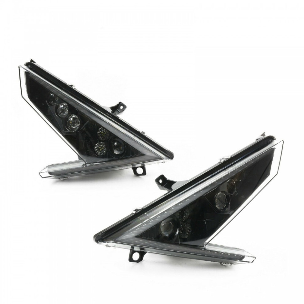 Комплект тюнинговых LED фар /оптики с поворотниками Polaris RZR Pro XP 2020+ 2414538 + 2414539 Kemimoto FL87 FL87