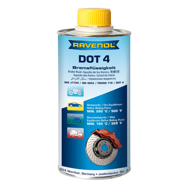 Тормозная жидкость RAVENOL DOT-4 (0,5 л) 1350601-500-05-000