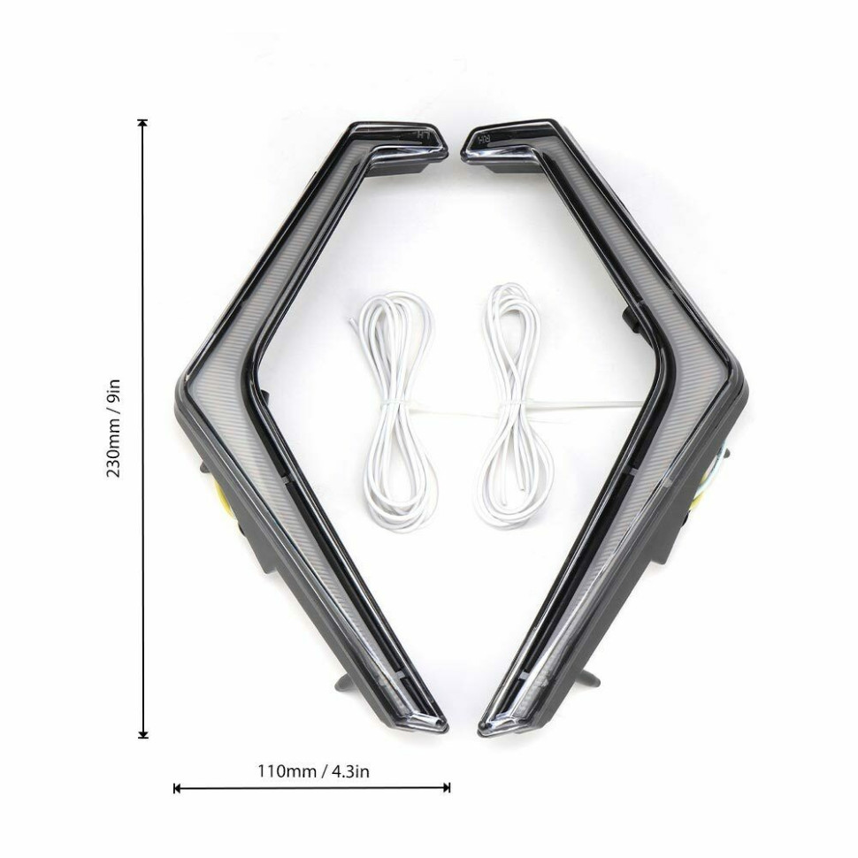 Габаритные огни c поворотником GorillaWorks для Polaris RZR TURBO S 2018+ 2414087 2414088 DRLRTS18