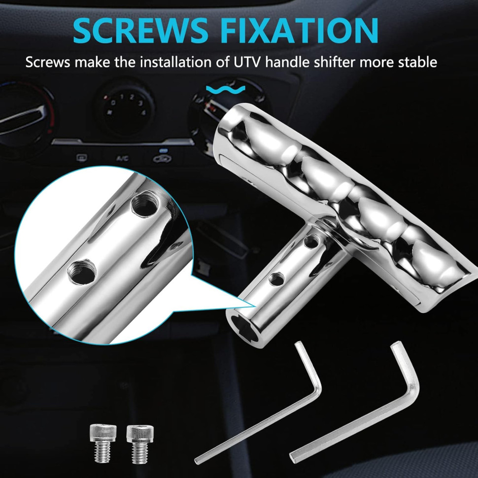 Ручка КПП / Кулиса переключения передач хромированная для Polaris RZR PRO XP Kemimoto B0901-00601SL