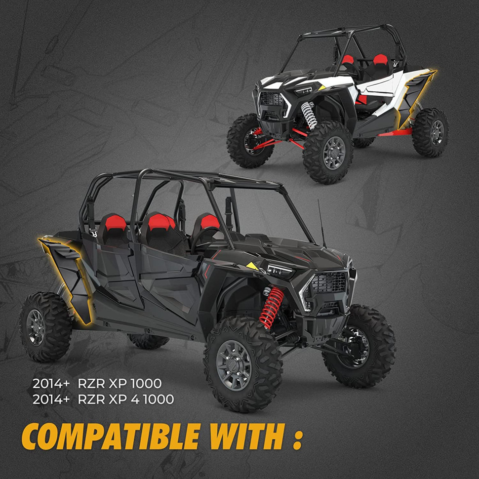 Расширители арок суперширокие задние Kemimoto для Polaris RZR XP 1000 2014+ B0103-02401BK FF-P-RZR1K-001-R