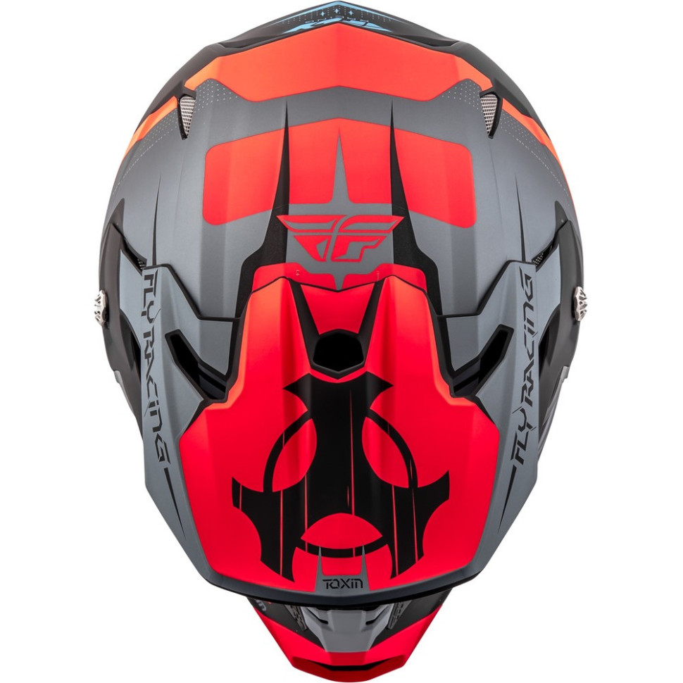 Шлем для кросса /квадроцикла детский размер YM 49-50см FLY RACING TOXIN ORIGINAL HELMET MATTE ORANGE/BLACK/GREY 73-8516YM 73-8516YM