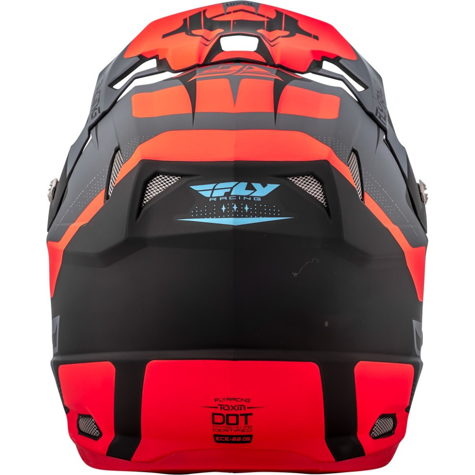 Шлем для кросса /квадроцикла детский размер YM 49-50см FLY RACING TOXIN ORIGINAL HELMET MATTE ORANGE/BLACK/GREY 73-8516YM 73-8516YM