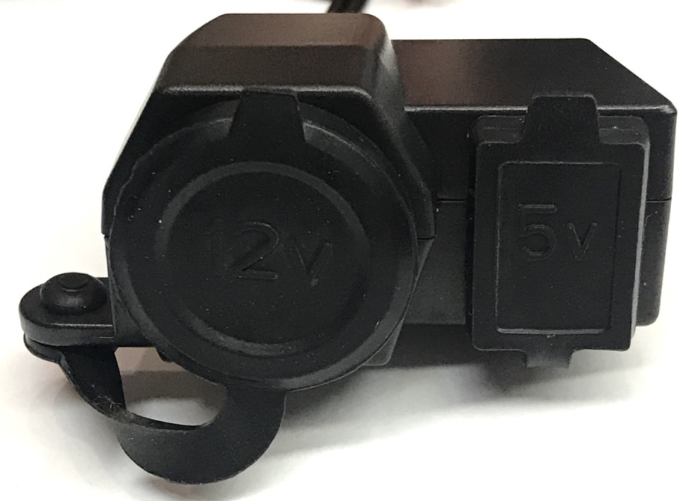 Прикуриватель и USB 2.1A крепление на руль RiderLab CS-137B1