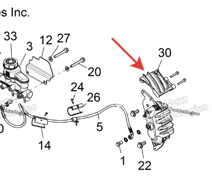 Скребок передний левый Polaris RZR 1000 5633829 5633829