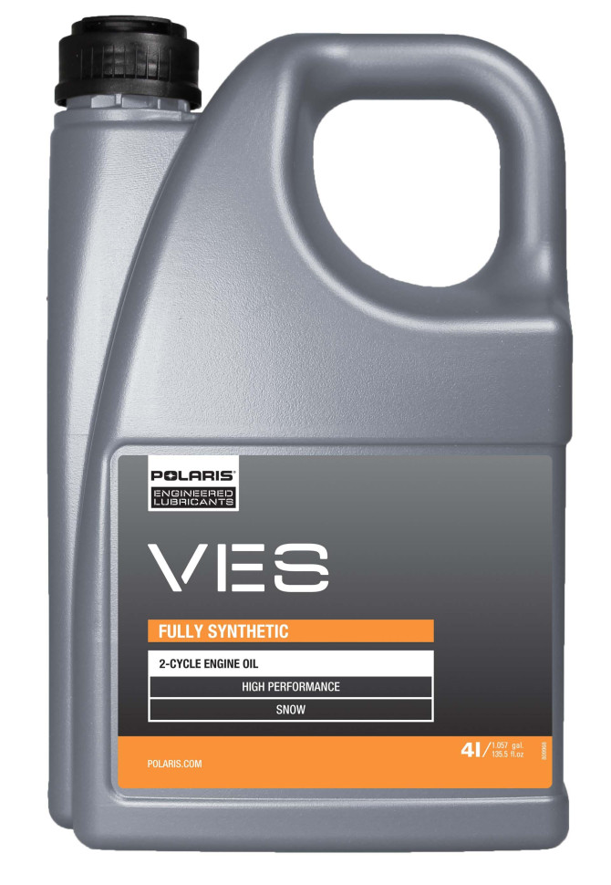 Оригинальное синтетическое моторное масло для 2-х тактных снегоходов Polaris VES Oil 4L 502077