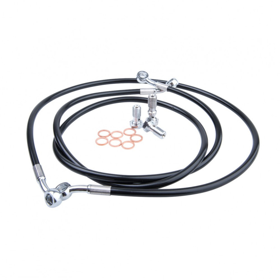 Усиленные армированные передние тормозные шланги Polaris RZR 900 11-14 1911607 + 1911606 Tusk T-XP900- F-BK /1757540003 1757540003