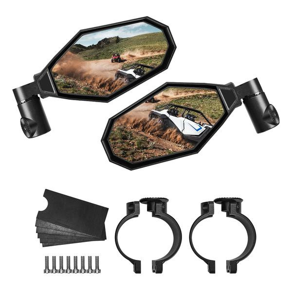 Зеркала боковые алюминиевые Kemimoto Premium 2" B0106-04102BK (Есть сколы на зеркалах, см. фото)