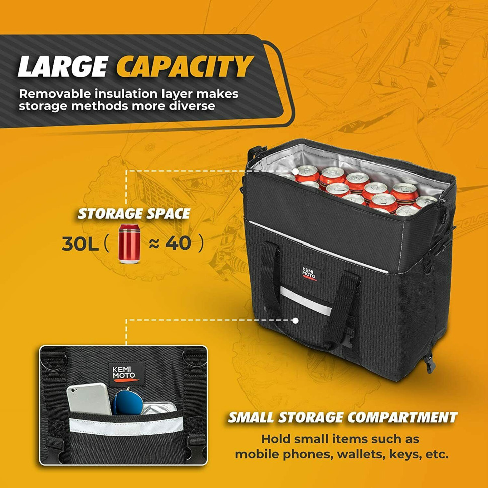 Сумка холодильник Kemimoto для Polaris / CanAm и других UTV B0113-08701BK