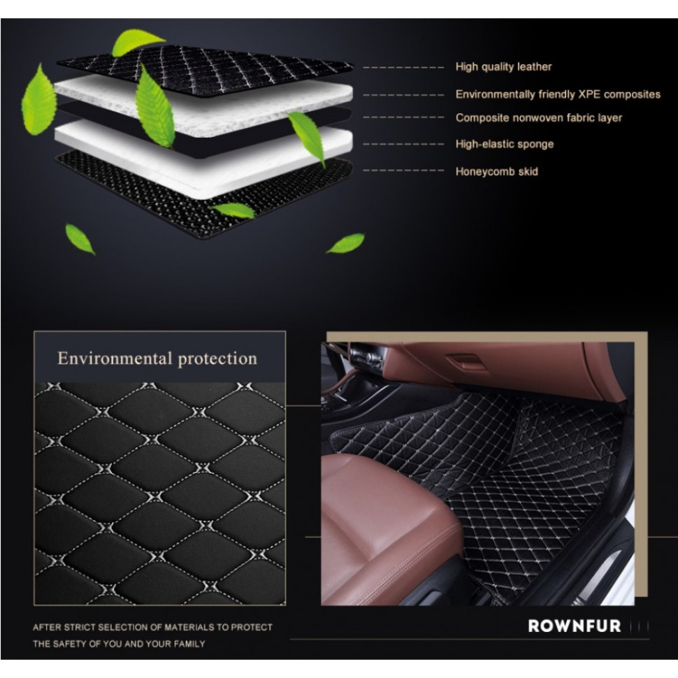 Комплект люксовых ковров в салон Dodge Challenger 2015+ Nichman FloorChallenger4 FloorChallenger4