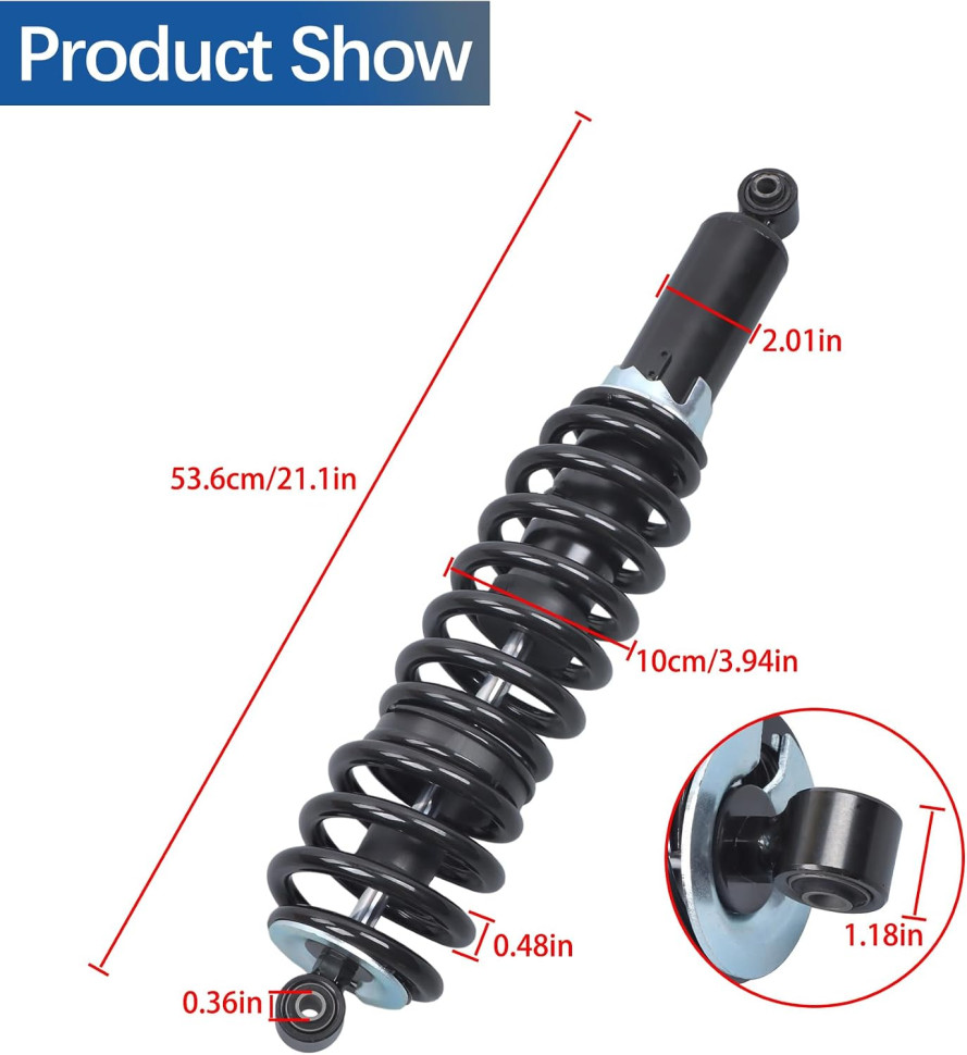 Амортизатор задний усиленный Gorilla Works для квадроцикла Polaris RZR 570 / ACE 325/500/570 7043759; 7044093; 7043759N