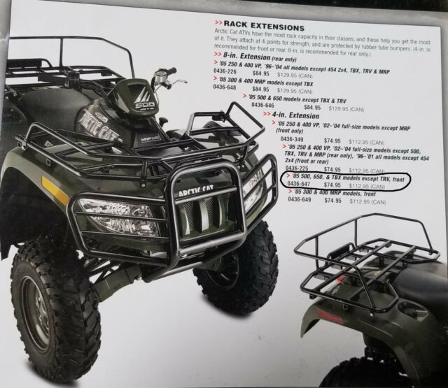 Расширитель заднего багажника Arctic Cat 400-700 / TRV 0436-646