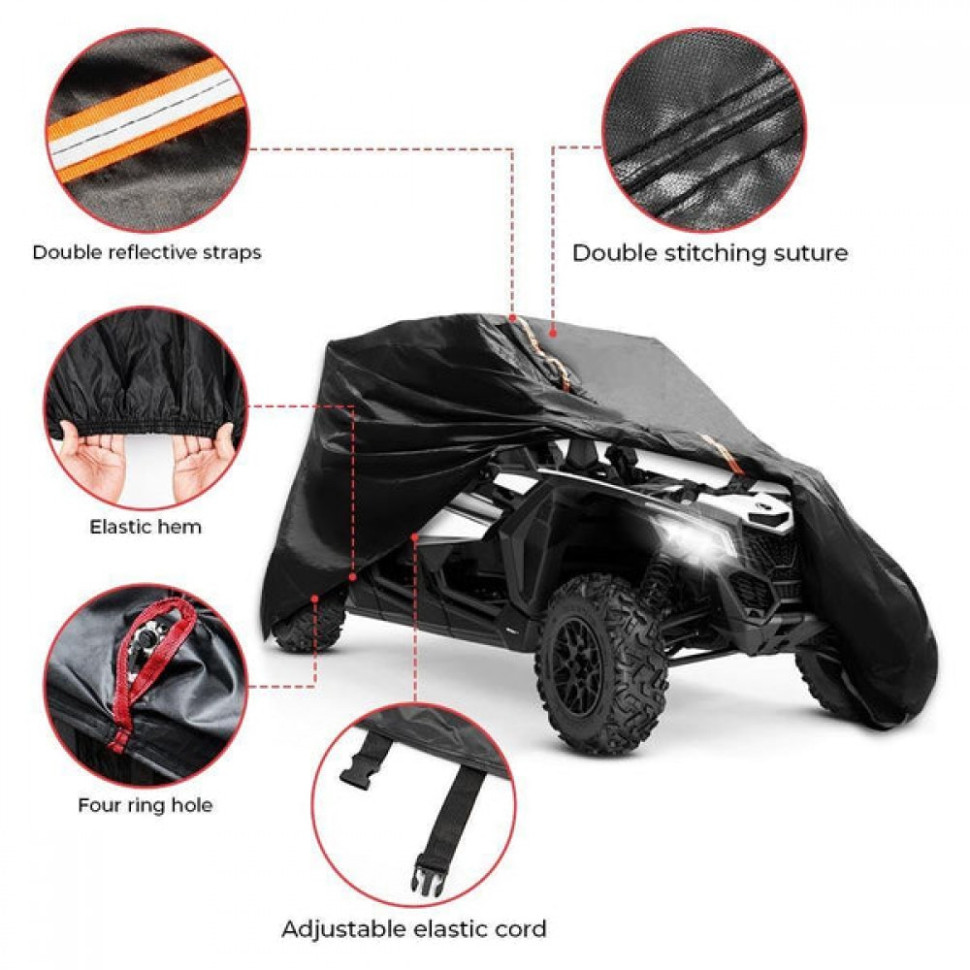 Чехол для 4-х местных Can-Am Maverick X3 MAX Kemi Moto B0111-02602BK B0111-02602BK