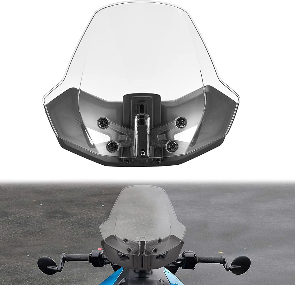 Лобовое стекло регулируемое GorillaWorks для CanAm Ryker 219401023 219401032 WS0089 B0110-06301CL Широкое (219401032)