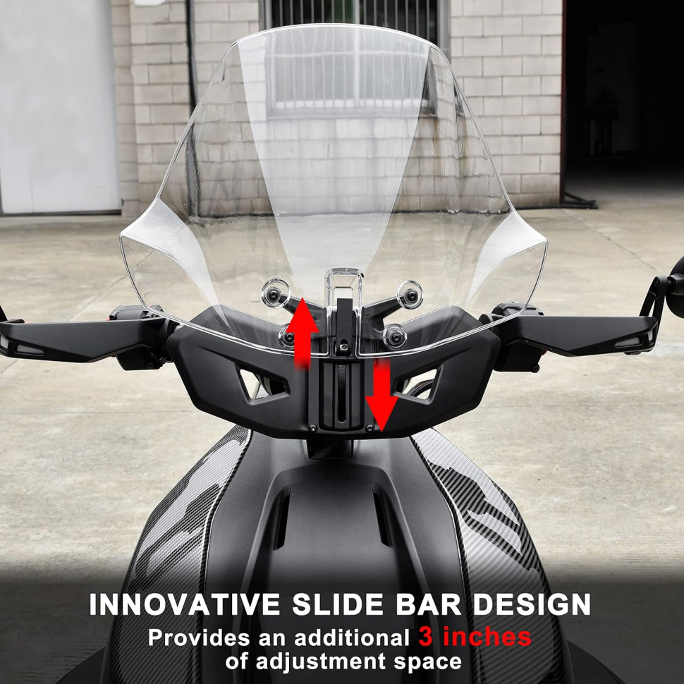 Лобовое стекло регулируемое GorillaWorks для CanAm Ryker 219401023 219401032 WS0089 B0110-06301CL Широкое (219401032)