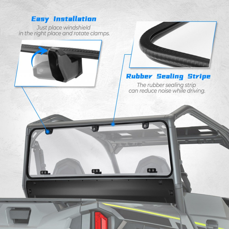 Заднее стекло для Polaris General 2016+ B0110-06401CL B0110-06401CL