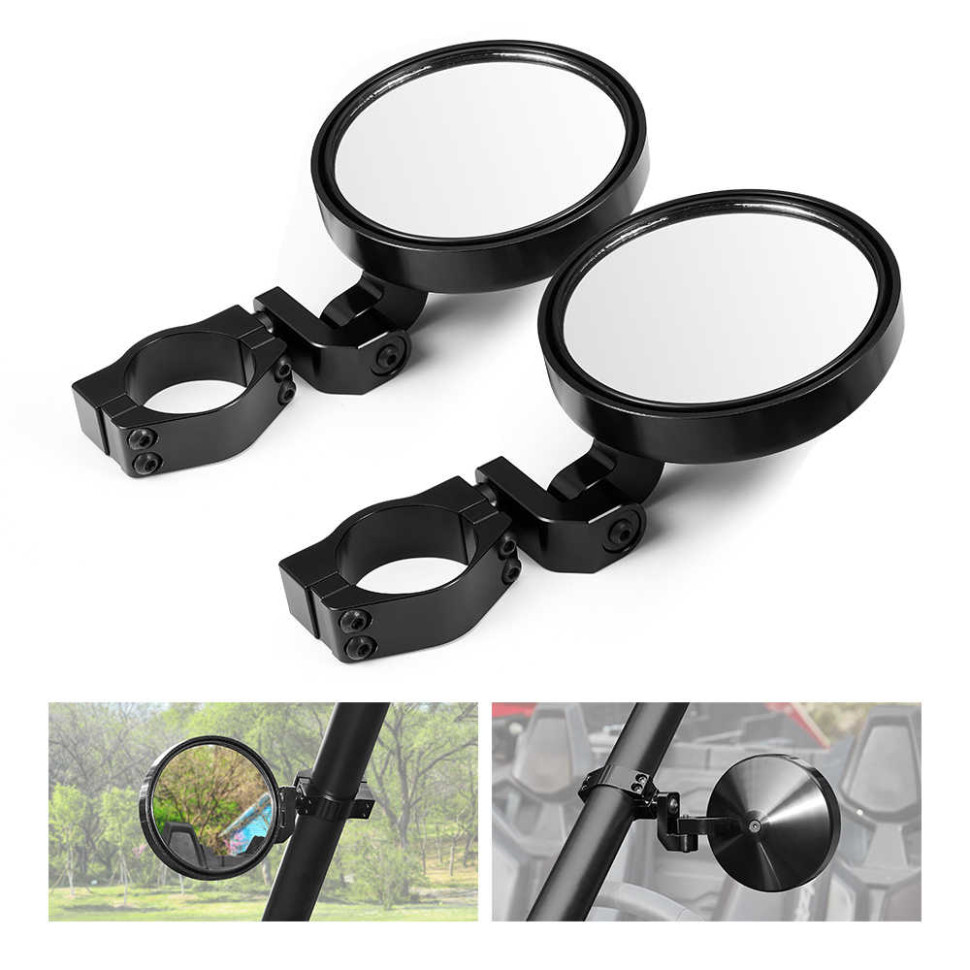 Зеркала складные алюминиевые Kemimoto 1.75 2" B0106-00501BK