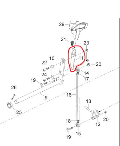 Рычаг КПП SHIFTER ARM 504152831  504153287