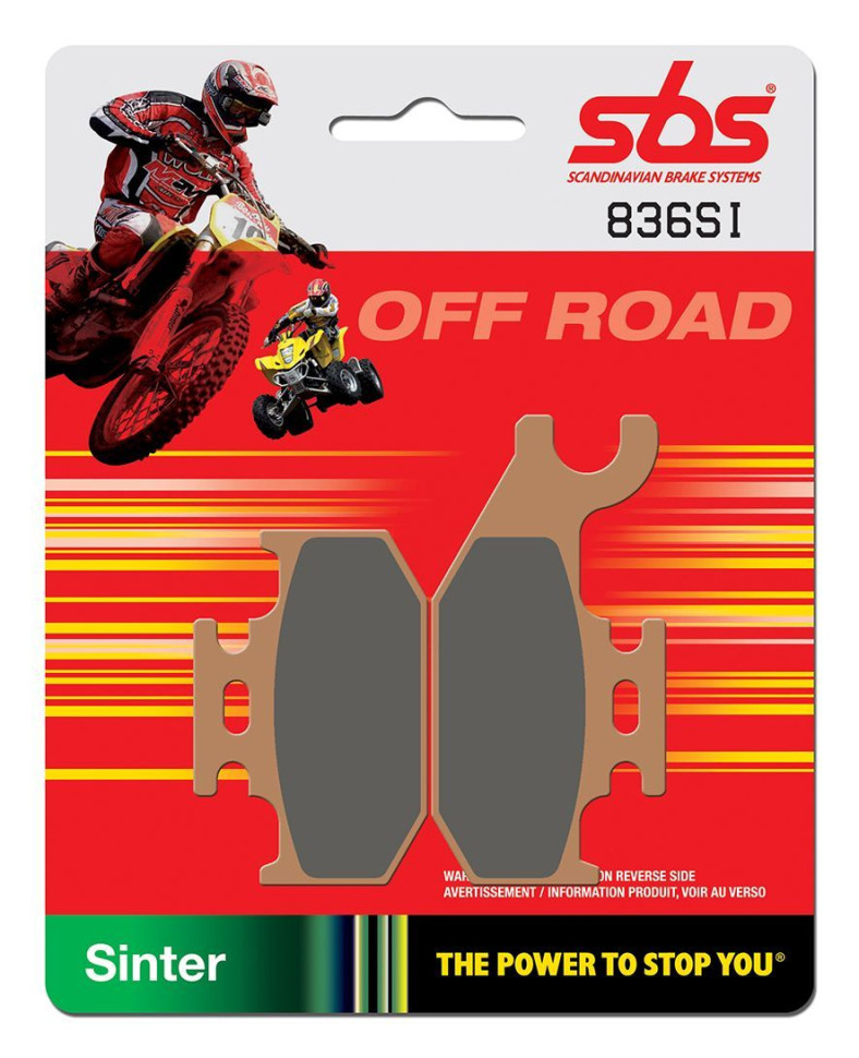 Тормозные колодки квадроцикла, передние правые Sinter SBS 836SI 836si