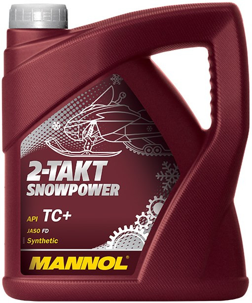 Масло для снегоходов 2-х тактное синтетическое Mannol Snowpower 1Л / 4Л 1430 / 1431 4 литра