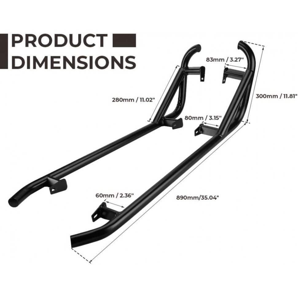 Комплект порогов Polaris RZR 1000 /RZR 900 2014+ Kemimoto UNB001 UNB001