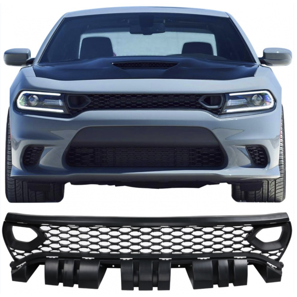 Решетка верхняя переднего бампера Dodge Charger SRT /Scat Pack /R/T /GT 2015+ 68417504AB + 68417505AB + 68417502AA /GR98 GR98