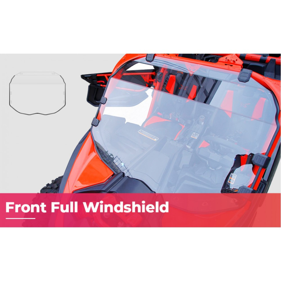 Стекло полное Can-Am Maverick X3 715002908 /715002907 Kemimoto FTVWS022 FTVWS022