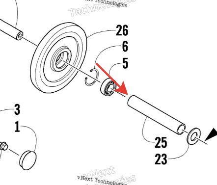 Втулка ролика подвески Arctic Cat Z1/570 3604-451 3604-451