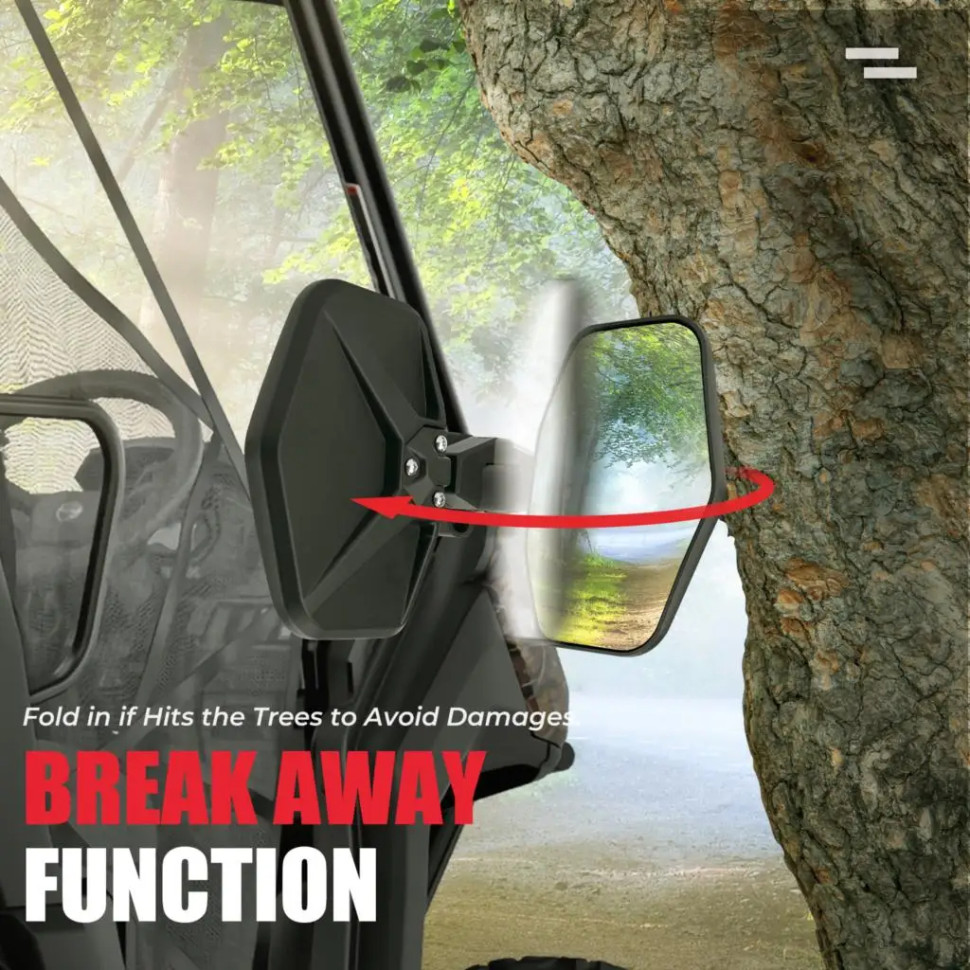 Зеркала боковые Kemimoto Premium для CanAm Defender / Trail 715002459 B0106-07001BK