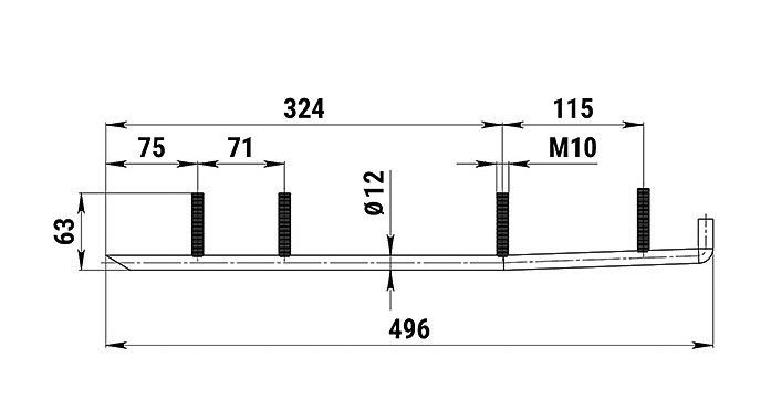 Коньки для снегохода Arctic Cat Bearcat 570 / Z1 / SR Viper / 8JP-F3731-00-00 / 2703-375 / 1703-218 /  1703-848 / 1703-849 / 0703-871 / EAT3-9975 / WAT-9975 9308-03 3S - кант 16см