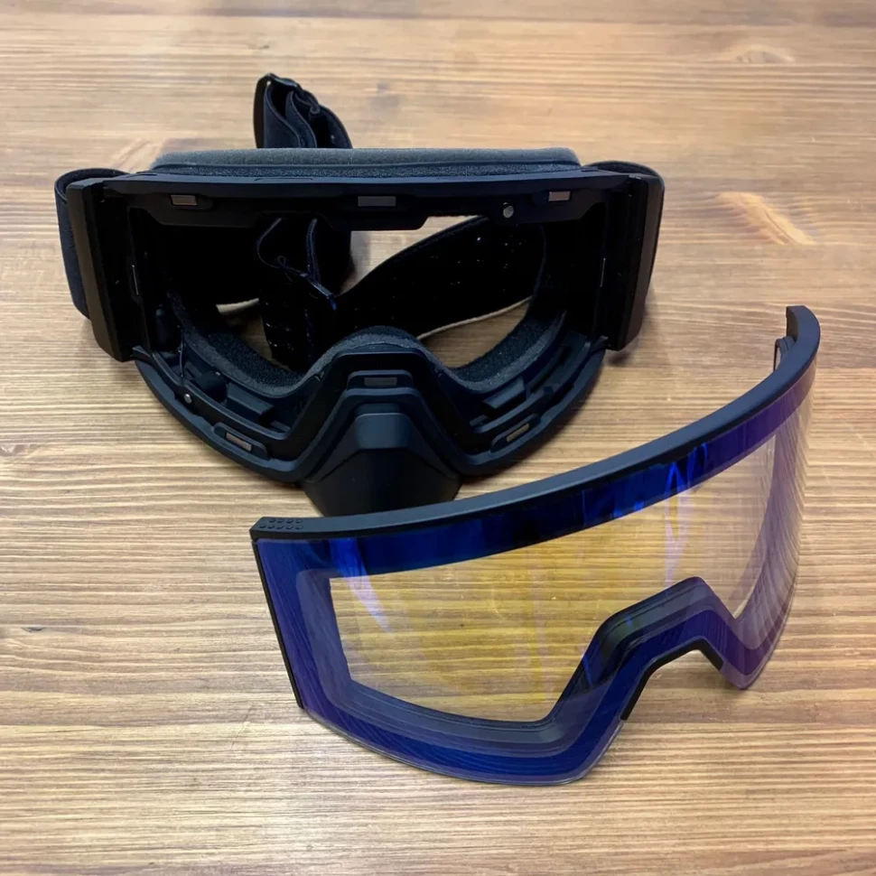 Снегоходные очки с подогревом HeatVue Dual Ice Blue yellow lens HB-20A-yellow-cystalblue