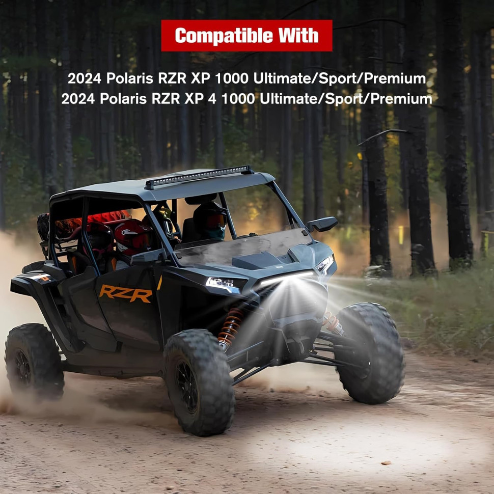 ДХО фара в решетку радиатора Polaris RZR XP/ XP4 1000 Ultimate Premium Sport 2024+ 2415449 MTVPH0622-F