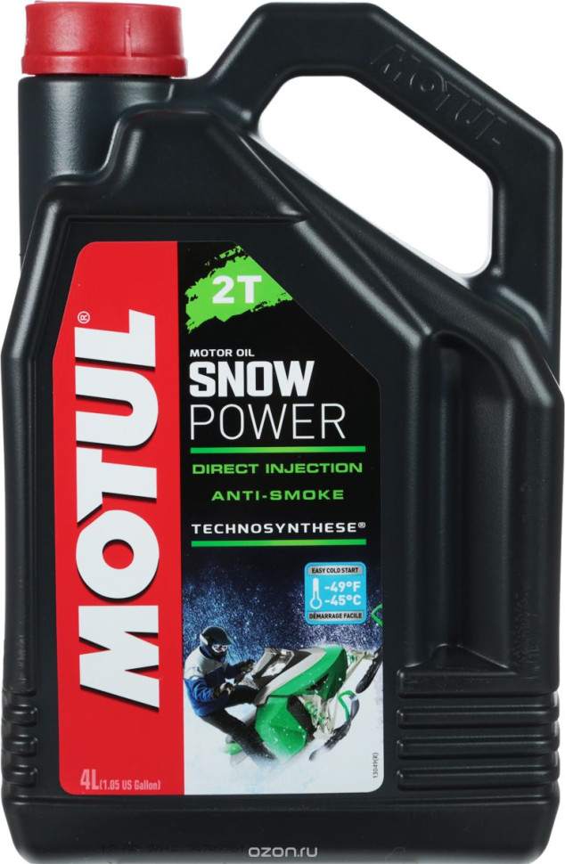 Масло моторное полусинтетическое для снегоходов MOTUL SNOWPOWER 2T TECHNOSYNTH 4л 106600 105888 Новый Артикул