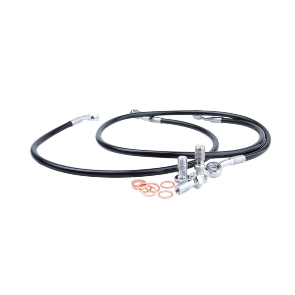 Передние тормозные армированные шланги Polaris RZR 570 1911038 + 1911037 Tusk T-RAZR- F-BK / 1757540002 1757540002
