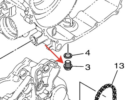 Сливная пробка поддона Yamaha Grizzly / Kodiak 700 16+ 2MB-E8149-00-00 2MB-E8149-00-00