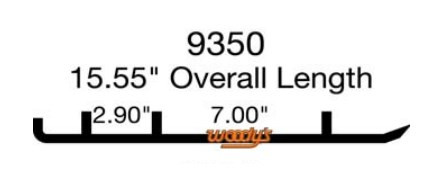 Коньки для снегоходов Ski-Doo / Polaris / 860507900 / 861805509 / 2876056 / 619400006 ESD3-9350 / WSD-9350 DS4-9350-1 4" карбидовый кант