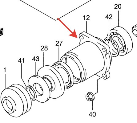 Корпус вала редуктора 27471-09F50