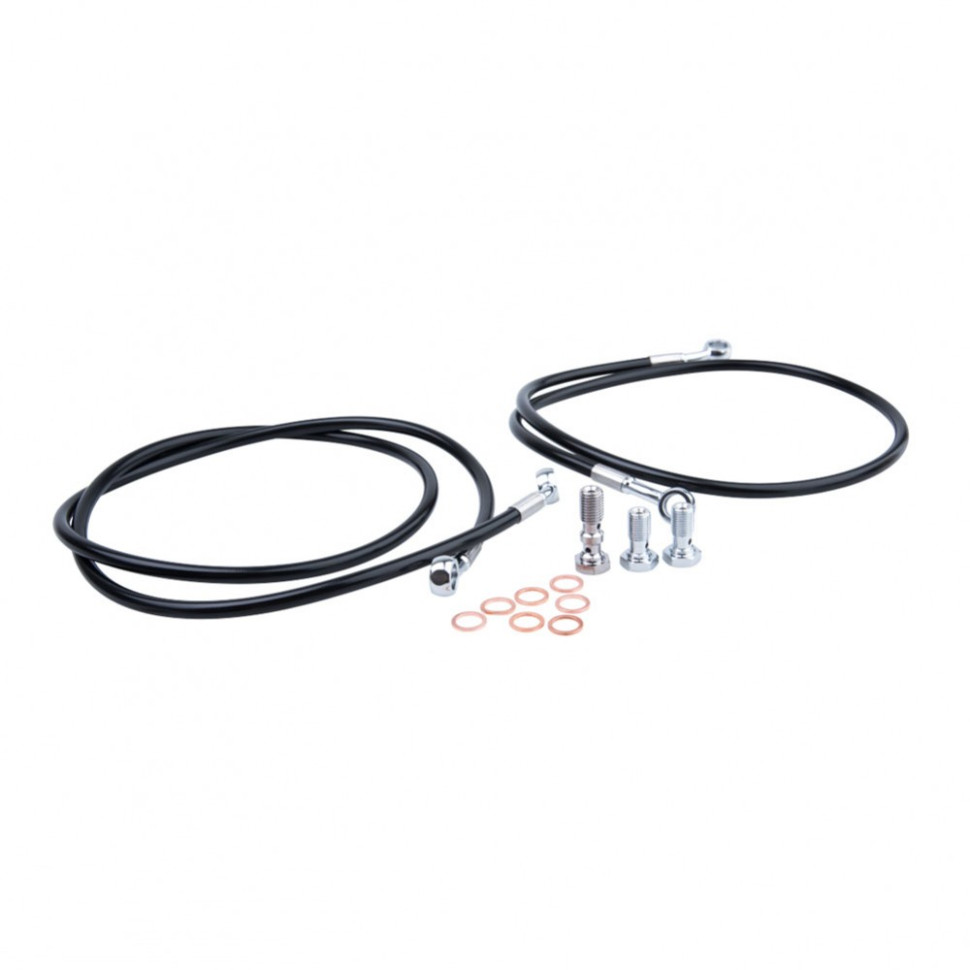 Передние тормозные армированные шланги Polaris RZR 1000 /RZR XP Turbo 1912062 + 1912060 1912520 Tusk T-XP1K-F-BK / 1757540004 1757540004