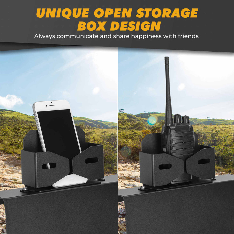 Подставка под планшет и рации Kemimoto  для Polaris RZR 1000 Turbo / Turbo S B0111-10101BK