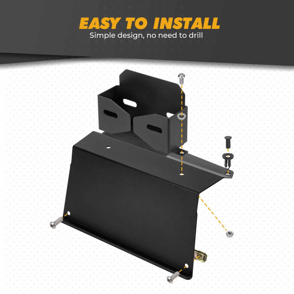 Подставка под планшет и рации Kemimoto  для Polaris RZR 1000 Turbo / Turbo S B0111-10101BK