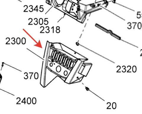 Нижняя часть центральной панели BRP Commander 1000/800 707900065 707900065