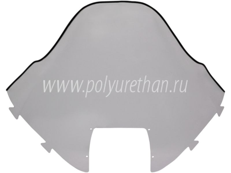 Стекло ветровое для снегохода YAMAHA ET410 увеличенное (высота 58см, толщина 2мм, МПК) 50-44-4491Pc 89X-77210-10-00