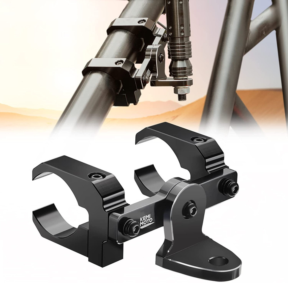 Держатель флага / фары усиленный двойной Kemimoto для всех UTV 1.5-2.0" B0111-05601BK