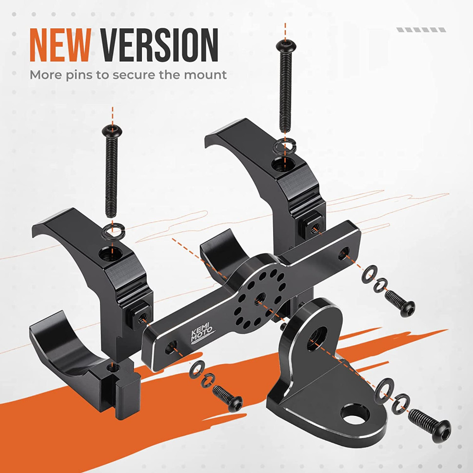 Держатель флага / фары усиленный двойной Kemimoto для всех UTV 1.5-2.0" B0111-05601BK