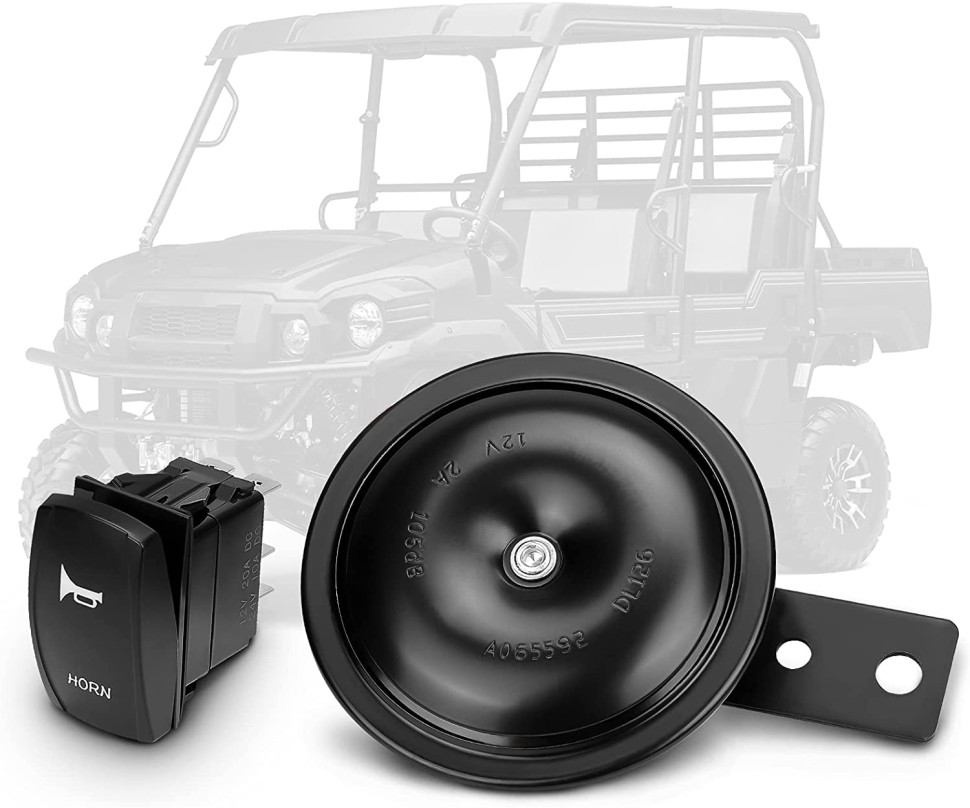 Гудок с кнопкой (звуковой сигнал) универсальный Kemimoto для UTV B0117-01001BK