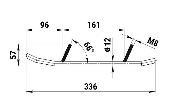Коньки снегохода Ski-Doo Expedition / Freeride / GTX / GSX / Grand Touring / MXZ / Skandic / Summit / Tundra / 860201044 / 860201043 / 860200141 / ESD3-9500 / WSD-9500 / DS4-9500-1 3300-03 3S - двойной кант 10см