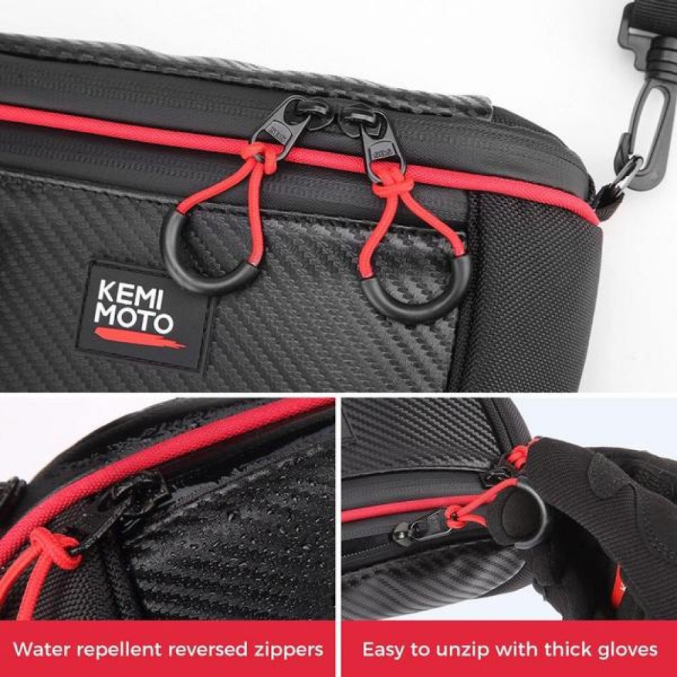 Сумка на руль снегохода Ski-Doo REV-XP Kemimoto B1303-00401BK B1303-00401BK