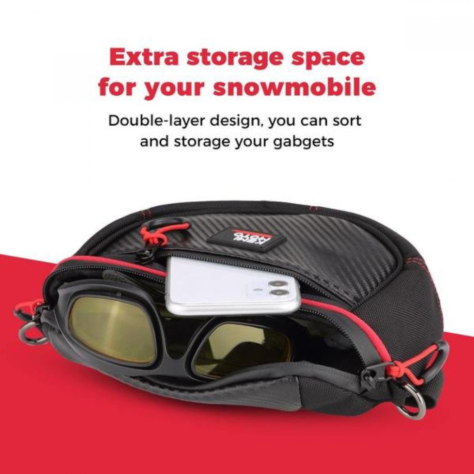 Сумка на руль снегохода Ski-Doo REV-XP Kemimoto B1303-00401BK B1303-00401BK